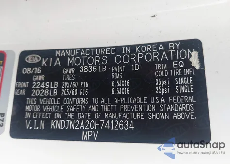 2017 Kia Soul from USA, damaged, VIN KNDJN2A20H7412634